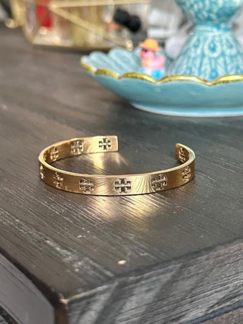 Tory Burch gold cuff bracelet